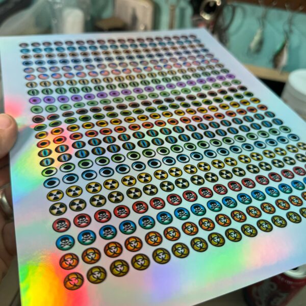 Printable Fishing Lure Eyes (8mm) - (5/16ths) Size Fish Eyes - Image 2