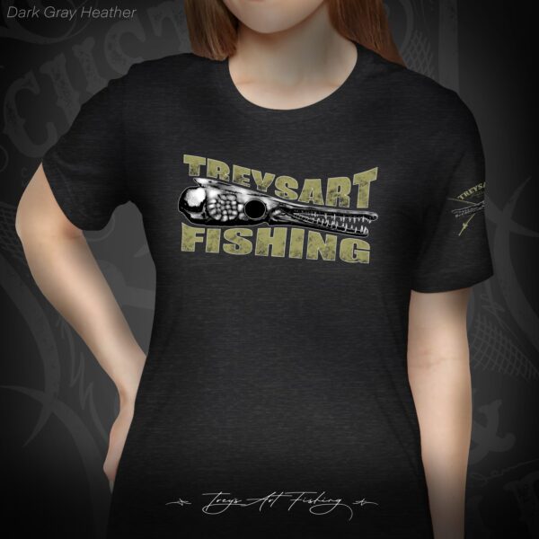 TreysArt Fishing T-Shirt Gar Skull - Image 2