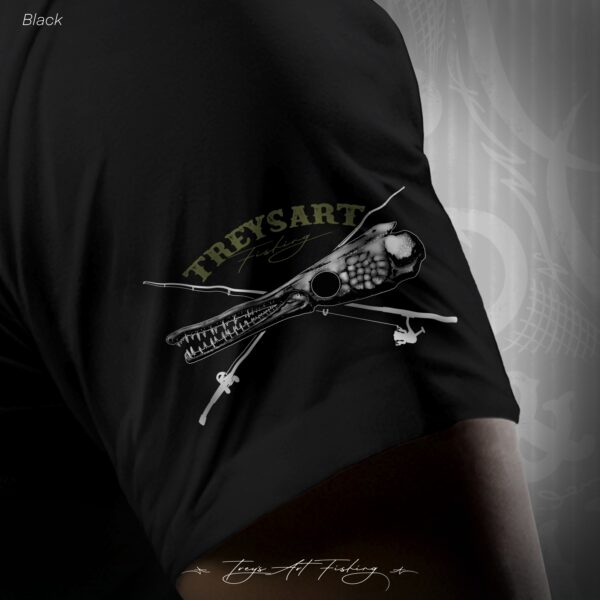 TreysArt Fishing T-Shirt Gar Skull - Image 3