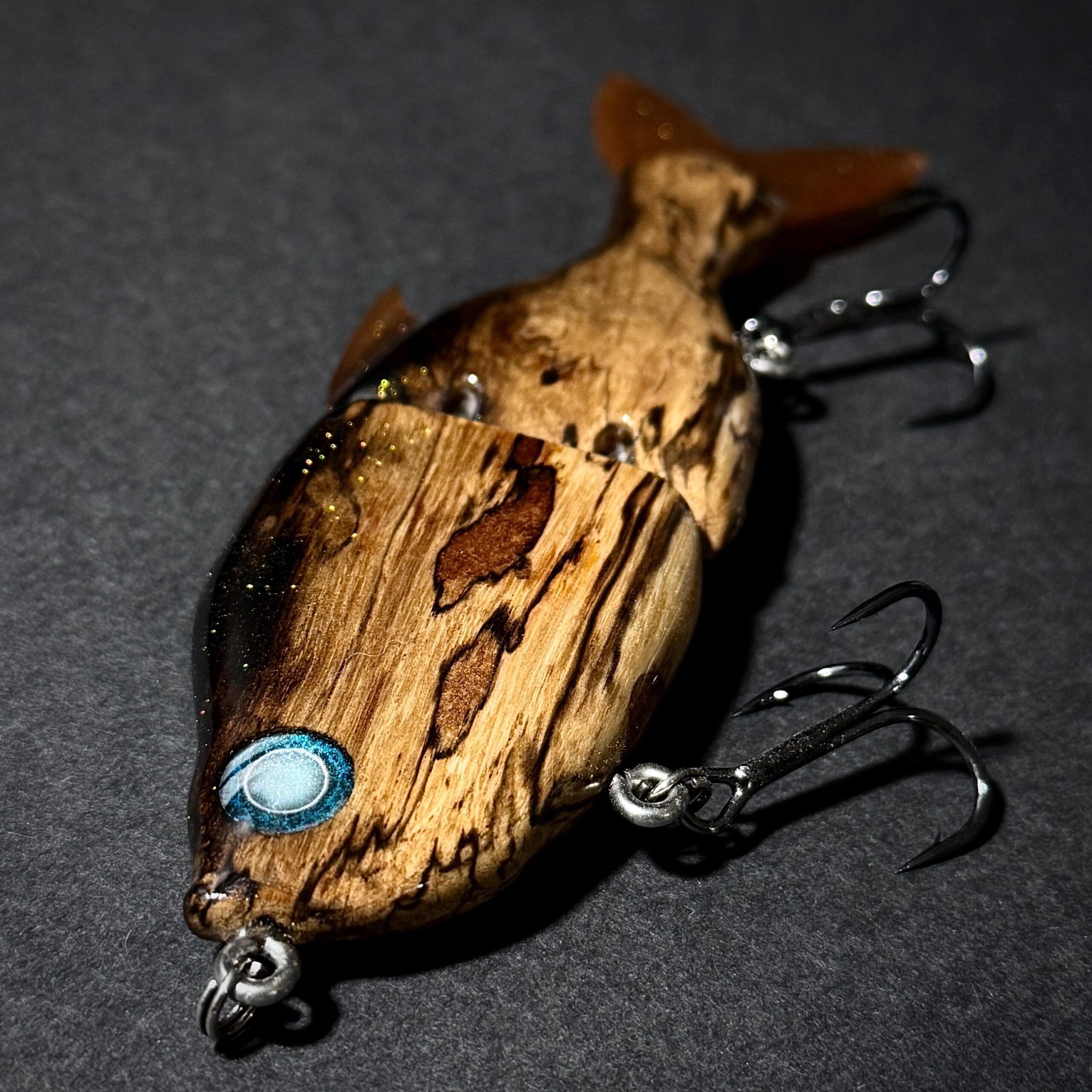 TreysArt – Spalted Oak Glide Bait - Image 2